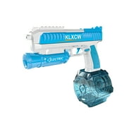 High-Pressure Water Gun with LED Lighting Effects, Long-Range Water Blaster, Large Capacity 750ml Drum, Ergonomic Design, Battery-Powered Outdoor Water Toy